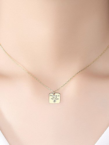 925 Sterling Silver Letter Geometric Minimalist pendant necklace