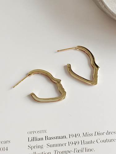 Boucles d'oreilles minimalistes irrégulières en argent sterling 925