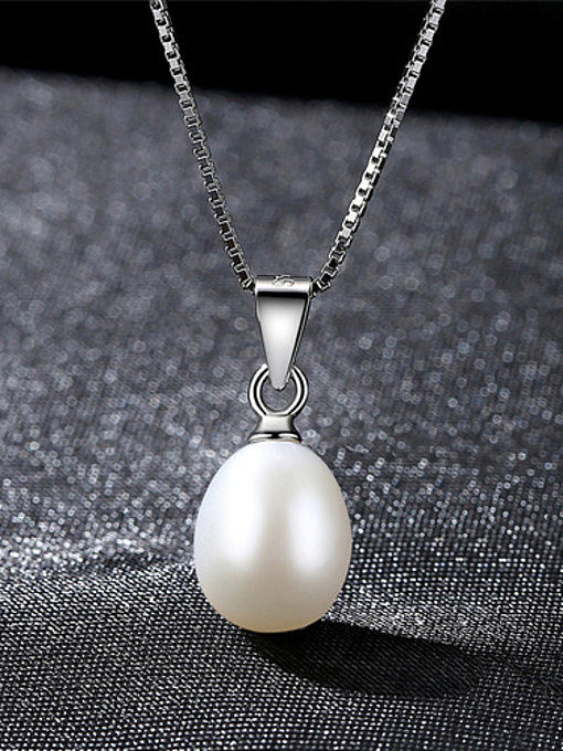 Sterling Silver seeds with fresh pearl necklace