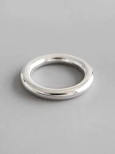 925 Sterling Silver Geometric Minimalist Band Ring