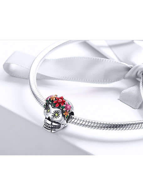 925 silver skull charms