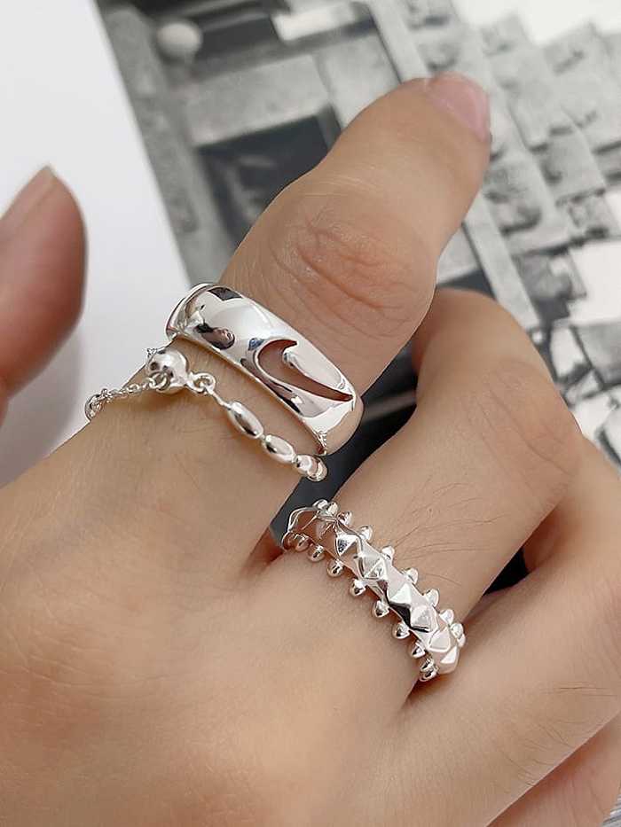 925 Sterling Silver Irregular Vintage Band Ring