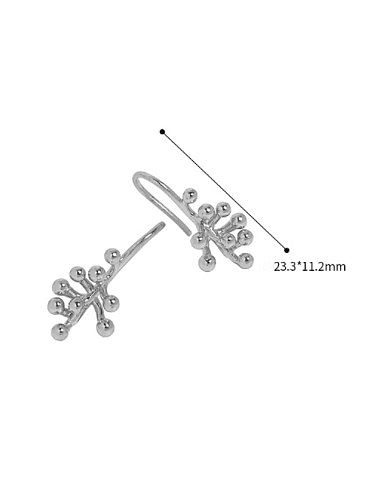 925 Sterling Silver Flower Vintage Hook Earring