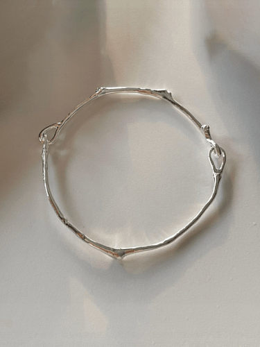 925 Sterling Silver Irregular Minimalist Bracelet