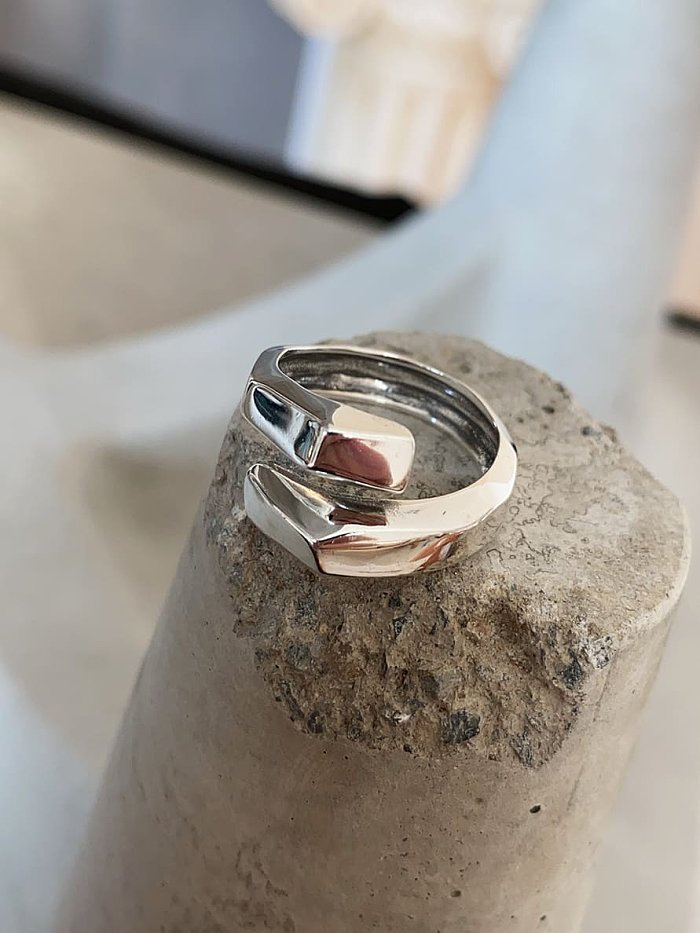 925 Sterling Silver Irregular Artisan Stackable Ring