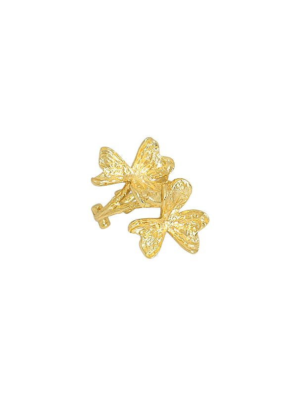Boucle d'oreille unique fleur vintage en argent sterling 925 [Simple]