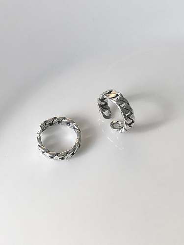 Boucles d'Oreilles Vintage Chian Rondes en Argent 925