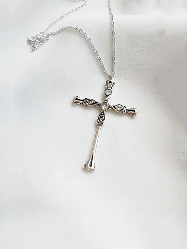 925 Sterling Silver Cross Minimalist Regligious Necklace