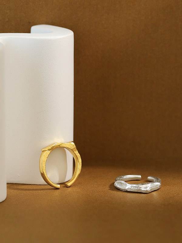 925 Sterling Silver Irregular Minimalist Band Ring