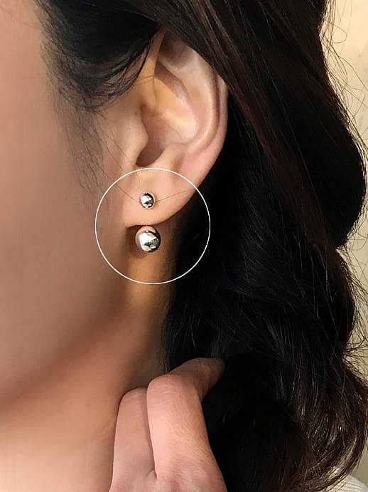 925 Sterling Silver Smooth Round Earring