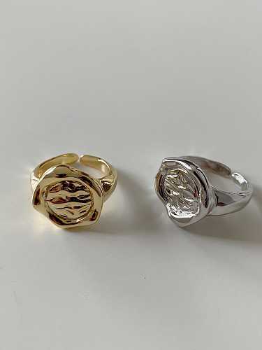 925 Sterling Silver Round Vintage Free Size Band Ring