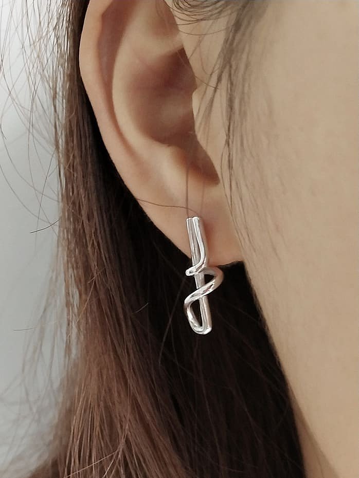 925 Sterling Silver Minimalis Make Ear Studs Earring