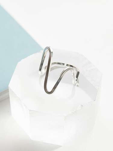 Unregelmäßiger minimalistischer Midi-Ring in freier Größe aus 925er Sterlingsilber