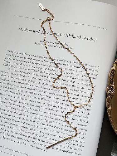 Minimalistische Lariat-Halskette mit Quasten aus 925er Sterlingsilber