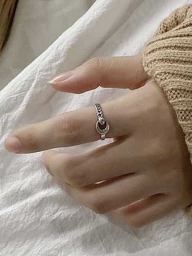 925 Sterling Silver Star Moon Vintage Free Size Midi Ring