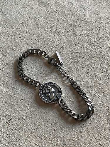 925 Sterling Silver Vintage Queen Coin Bracelet