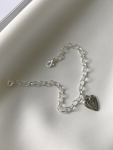 Sterling silver wishing love O-chain bracelet
