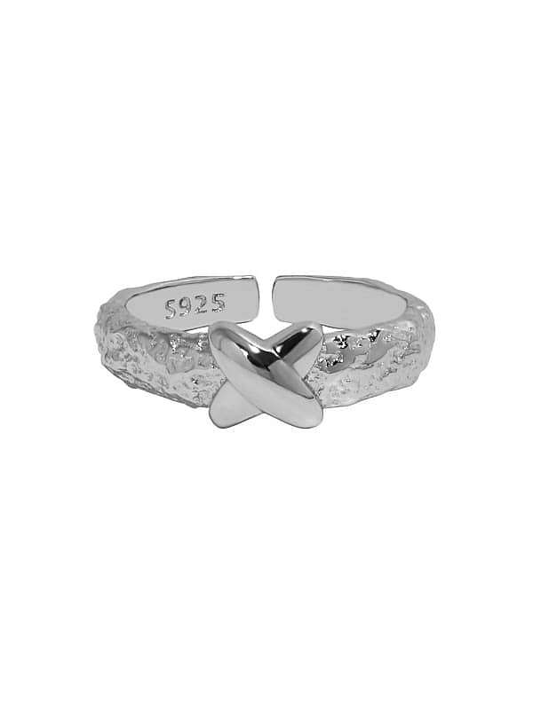 925 Sterling Silver Cross Vintage Band Ring