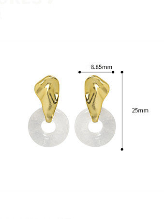 925 Sterling Silber Nachahmung Crystal Geometric Vintage Drop Earring