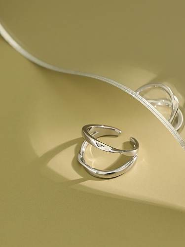 925 Sterling Silver Irregular Minimalist Band Ring