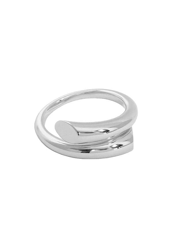 925 Sterling Silver Irregular Minimalist Stackable Ring