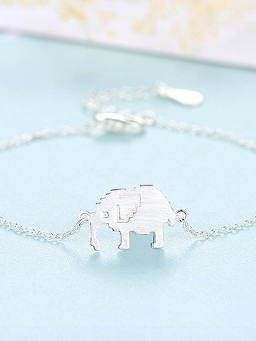 Pulseiras fofas de elefante em prata esterlina 925