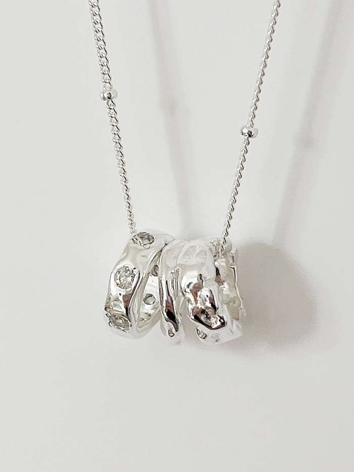 925 Sterling Silver Geometric Vintage Necklace