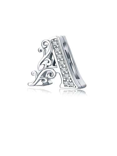 925 Sterling Silver With Fashion Letter A Pendant charms