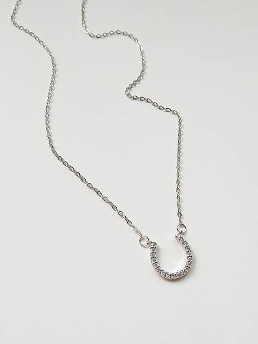 Halskette mit Hufeisenschnalle aus 925er Sterlingsilber