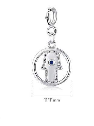 925 Sterling Silver Cubic Zirconia Minimalist Palm Pendant