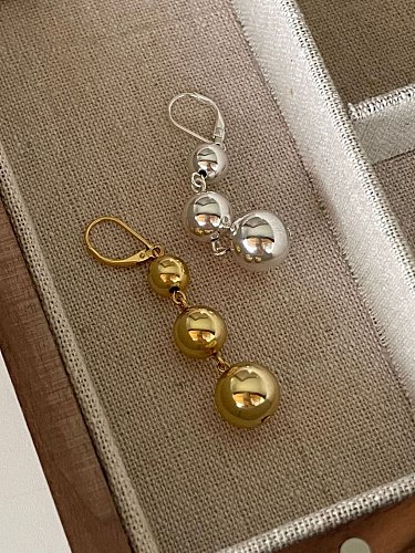 Boucle d'oreille unique vintage géométrique perle en argent sterling 925
