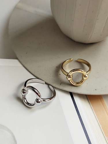 Hohler runder minimalistischer Midi-Ring aus 925er Sterlingsilber