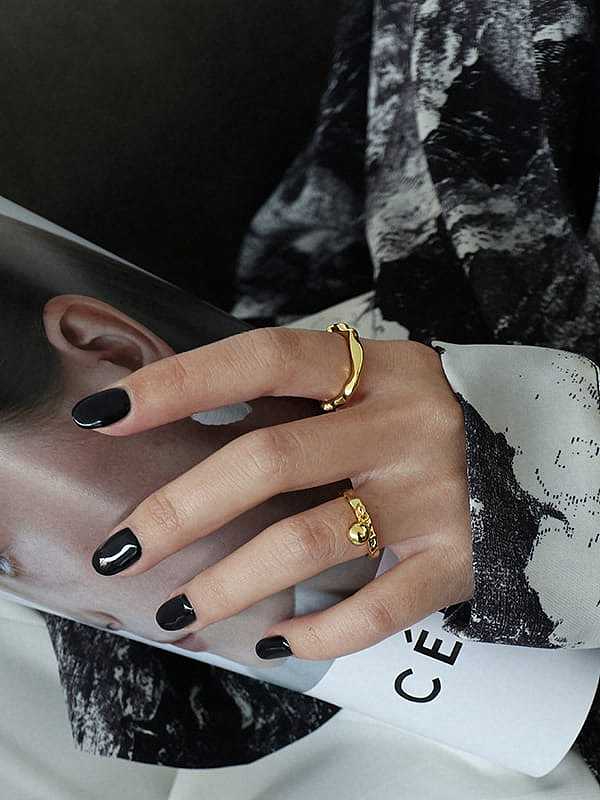 925 Sterling Silver Irregular Minimalist Band Ring