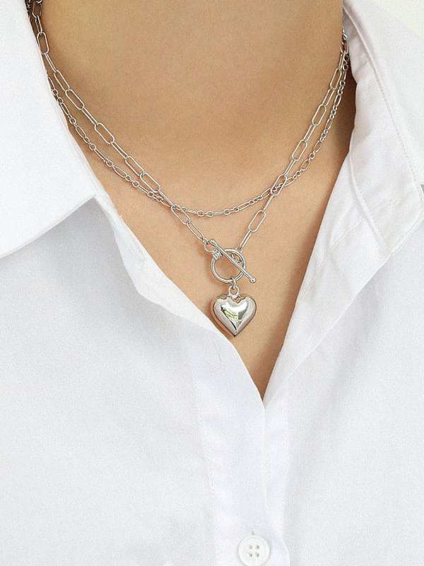 925 Sterling Silver Heart Minimalist pendant Necklace