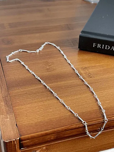 925 Sterling Silver Irregular Minimalist Cable Chain