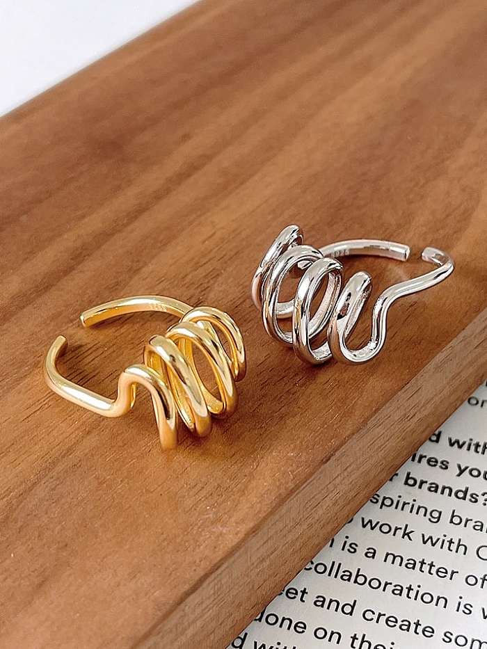 925 Sterling Silver Irregular Vintage Stackable Ring