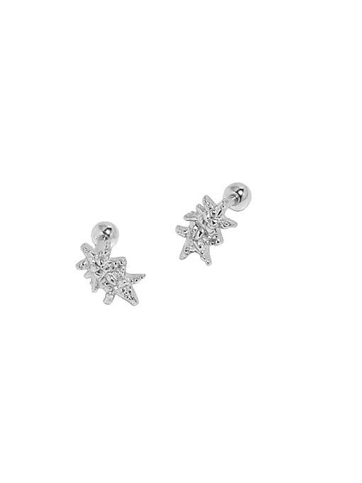 925 Sterling Silver Star Vintage Stud Earring