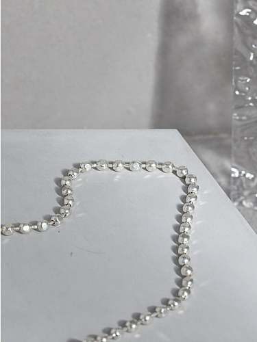 Collar de cuentas vintage geométricas de plata esterlina 925