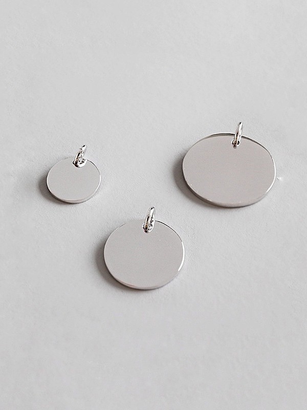 925 Sterling Silver With Simplistic Round Pendants
