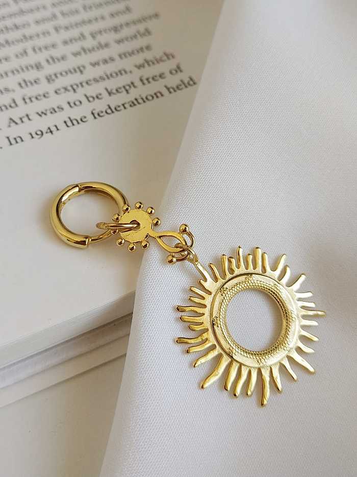 Pendientes individuales de plata de ley 925 con diseño de diosa del sol