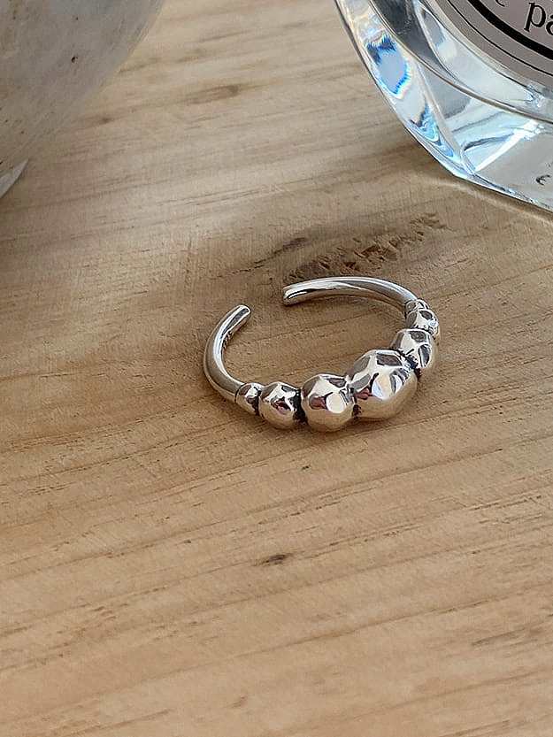 925 Sterling Silver Round Vintage Band Ring
