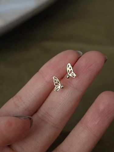 Boucles d'oreilles papillon délicates en argent sterling 925