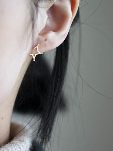 925 Sterling Silver Star Minimalist Stud Earring