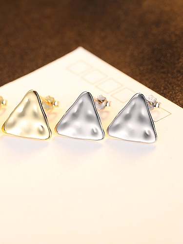 925 Sterling Silver Triangle Minimalist Stud Earring