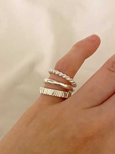 Ring aus 925er Sterlingsilber, glatt, freie Größe