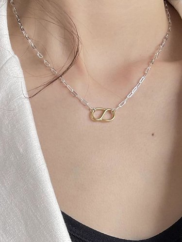 925 Sterling Silver Geometric Minimalist Necklace
