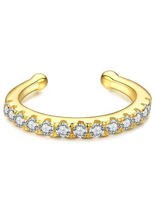 925 Sterling Silver Cubic Zirconia Irregular Minimalist Single Earring(Single-Only One)