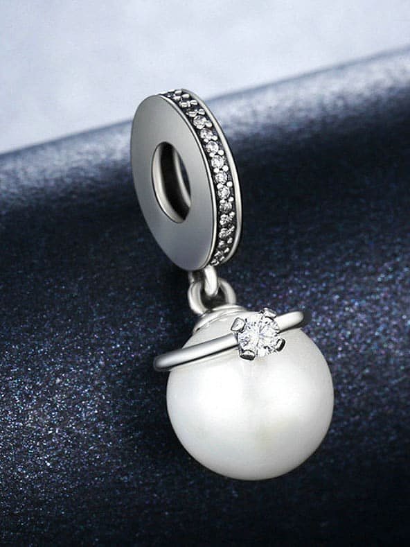 925 silver faux pearl charms