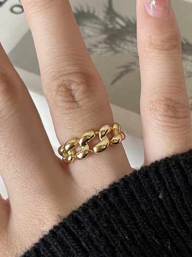 925 Sterling Silver Geometric Vintage Band Ring
