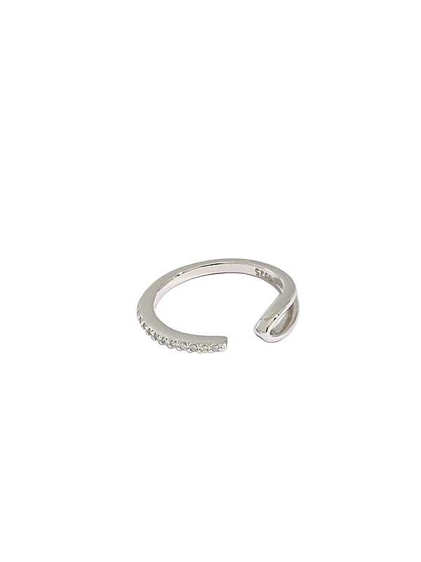 925 Sterling Silver Smooth Irregular Minimalist Band Ring